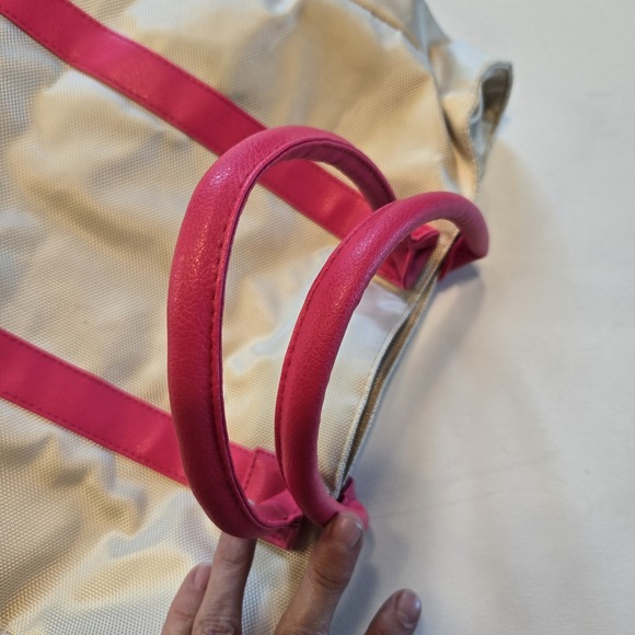 Vince Camuto Large Tote Bag With Hot Pink Handles and Trim - Picture 9 of 14